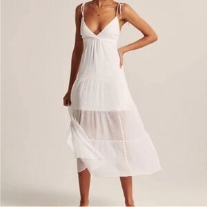 Abercrombie & Fitch White Maxi Dress
